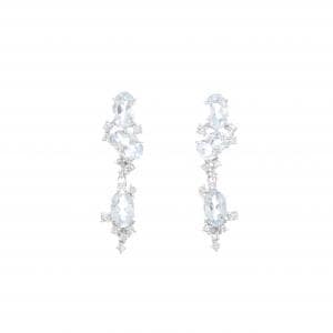 K14WG アクアマリン ピアス