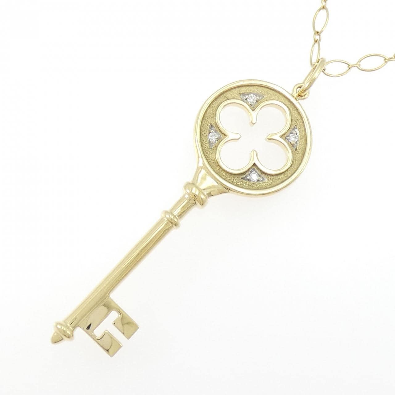 ティファニー クォーターフォイル キー ネックレス