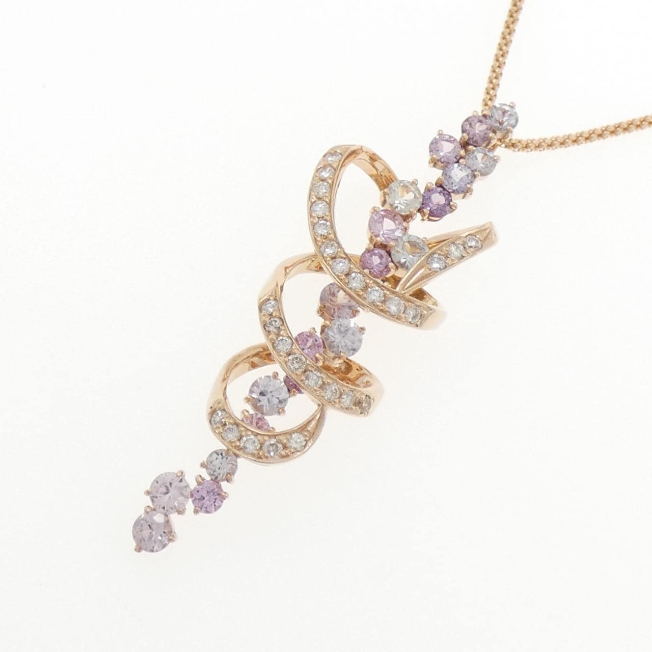 K18PG サファイヤ ネックレス 3.03CT