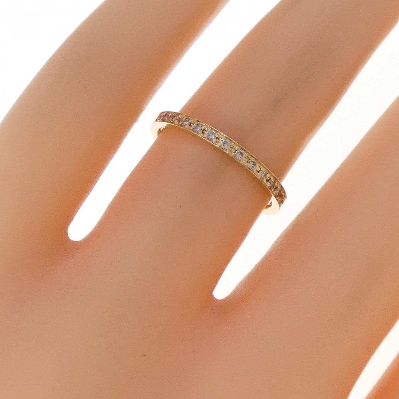 K18YG フルエタニティ ダイヤモンド リング 0.20CT