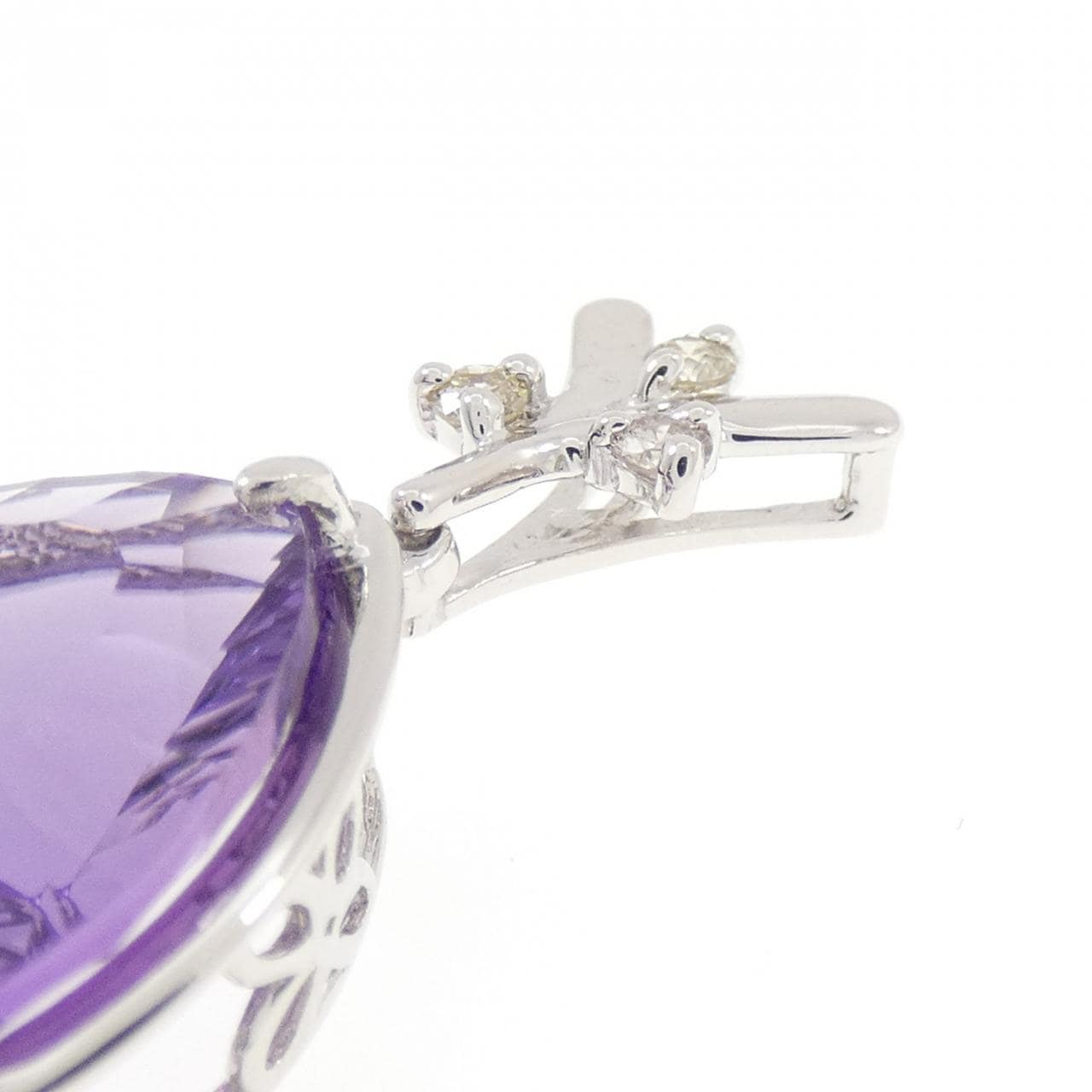 K18WG アメジスト ペンダント 5.6CT