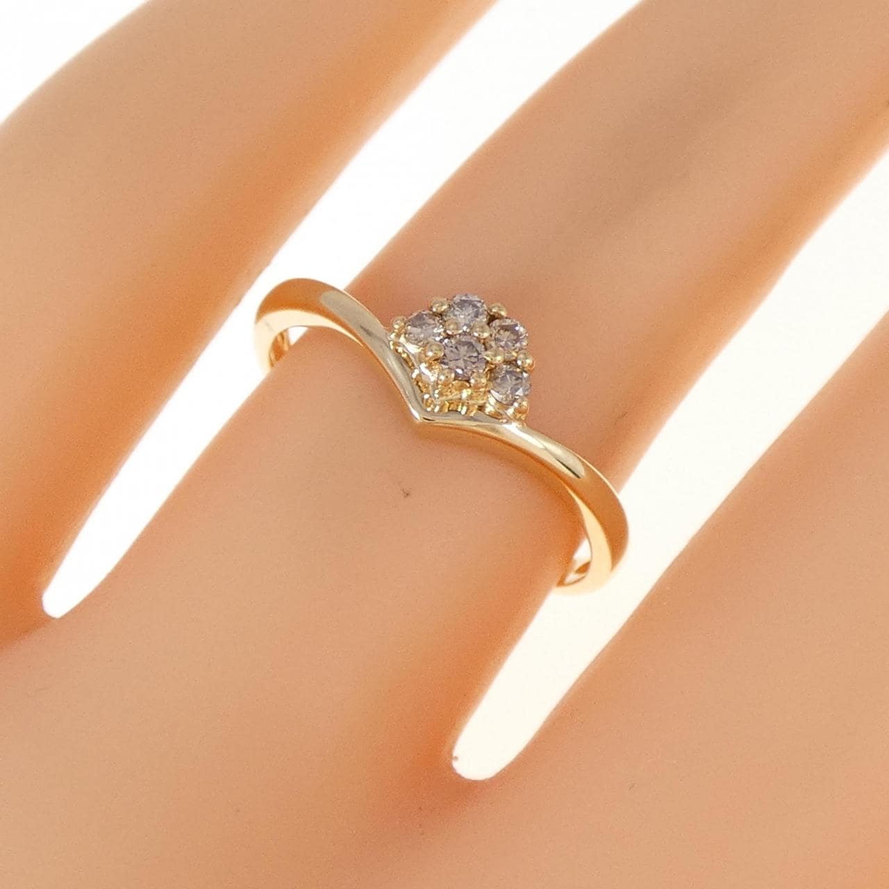 K18YG ダイヤモンド リング 0.11CT