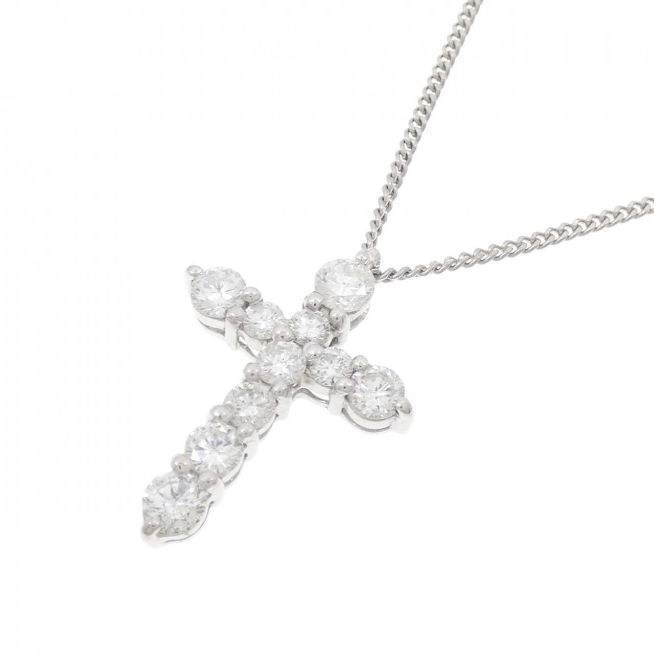 PT900/PT850 クロス ダイヤモンド ネックレス 1.00CT