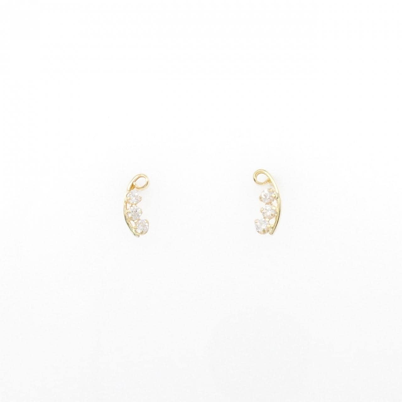 [BRAND NEW] K18YG Cubic Zirconia Earrings