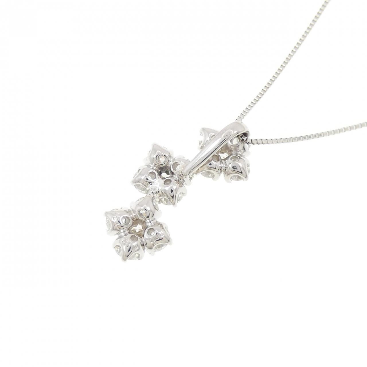 PT フラワー ダイヤモンド ネックレス 0.12CT