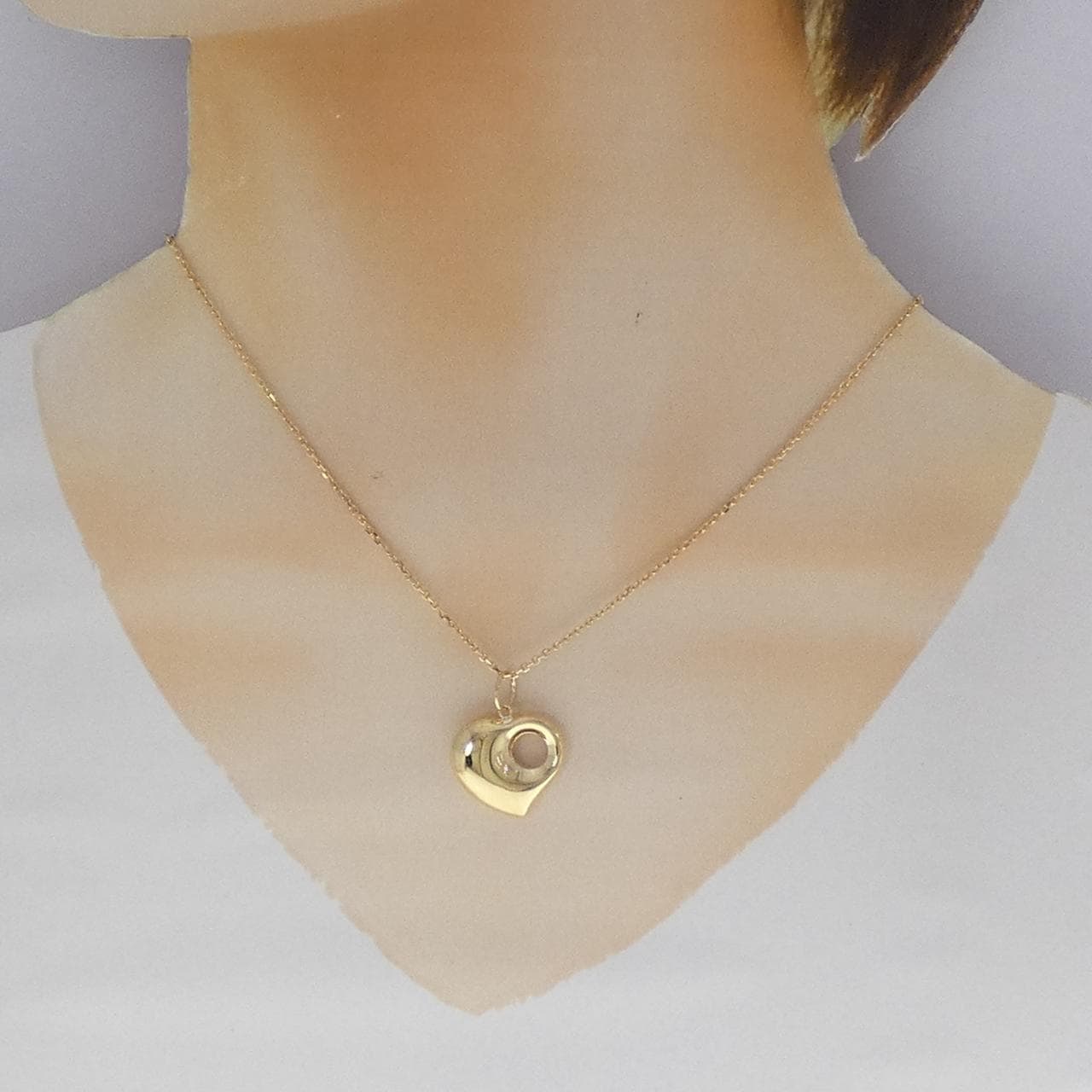 K18YG ハート ネックレス