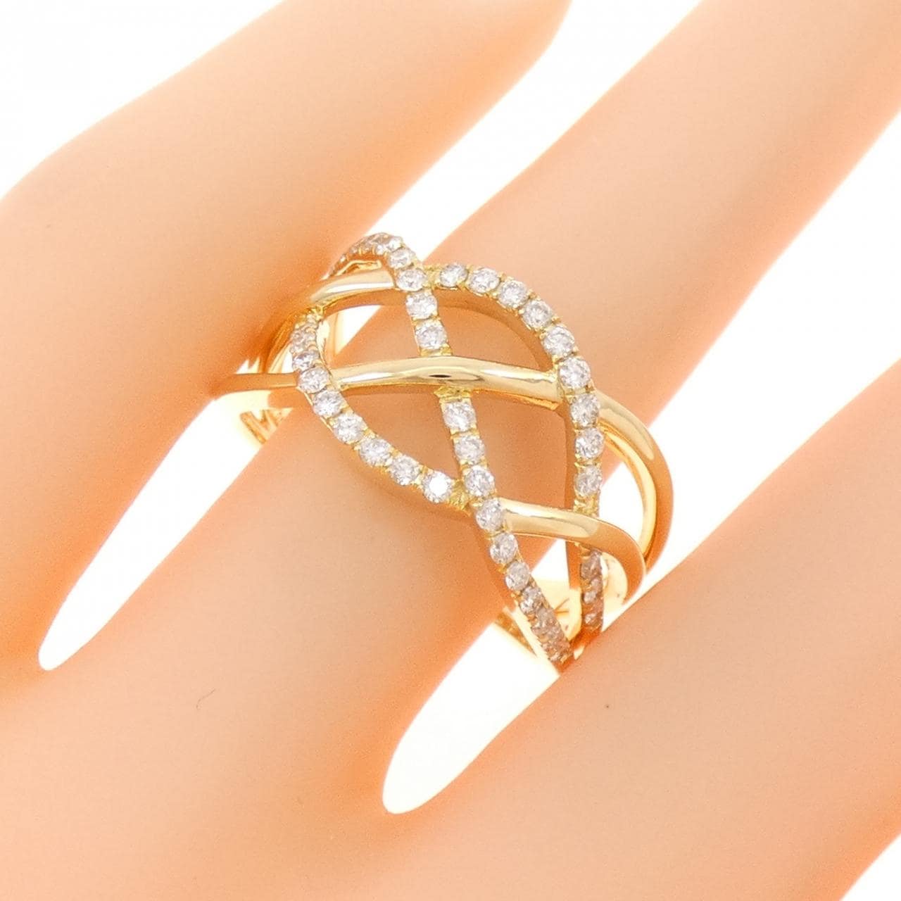 K18YG ダイヤモンド リング 0.45CT