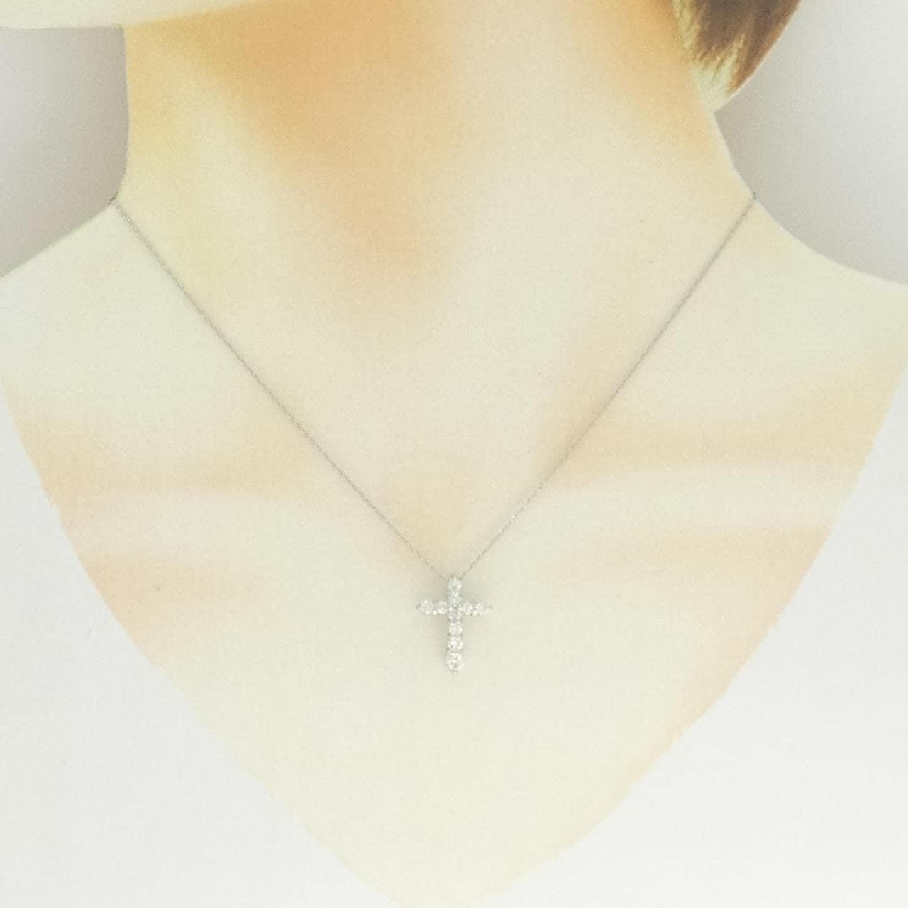 PT900/PT850 クロス ダイヤモンド ネックレス 0.50CT