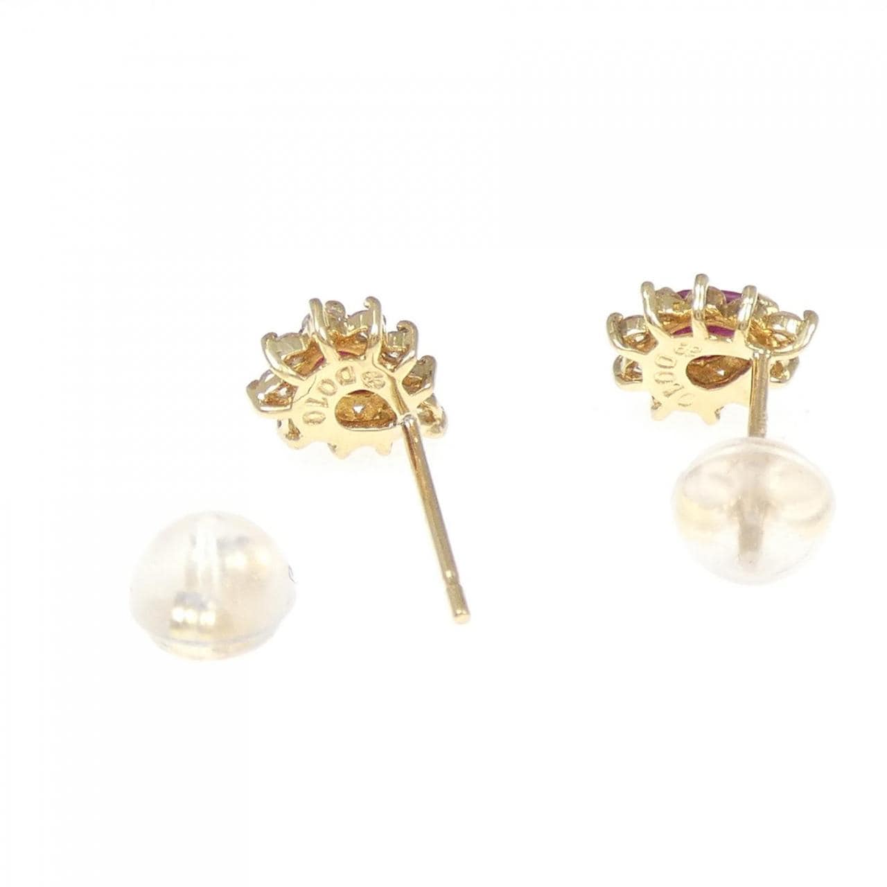 K18YG ルビー ピアス