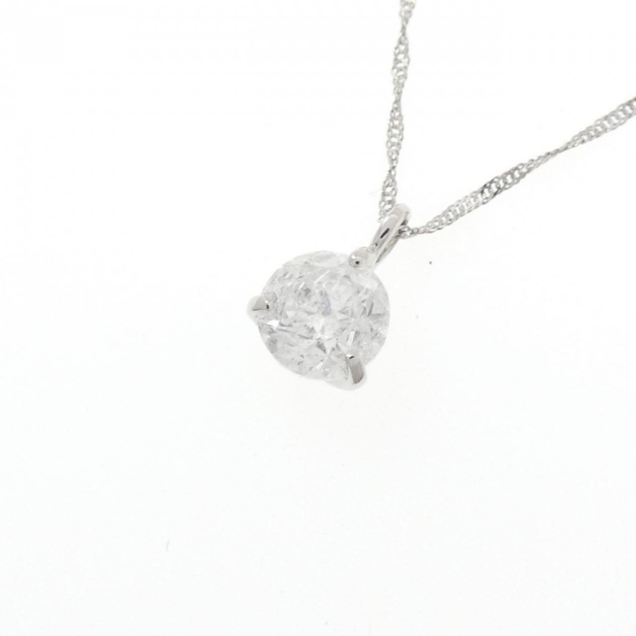 PT900/PT850 ソリティア ダイヤモンド ネックレス 0.720CT