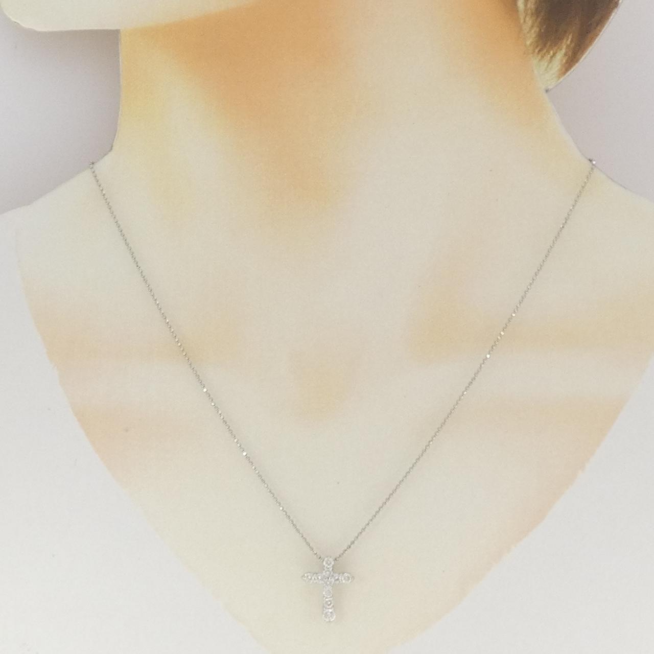 PT900/PT850 クロス ダイヤモンド ネックレス 0.50CT