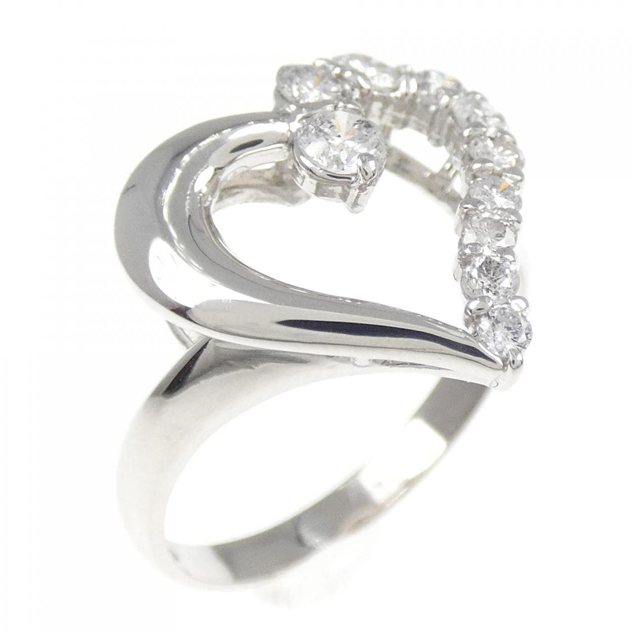 PT ハート ダイヤモンド リング 0.50CT