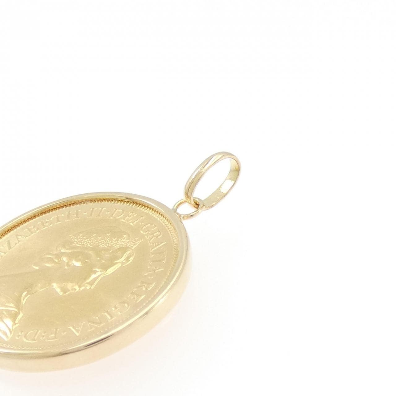K18YG(枠) コイン ペンダント