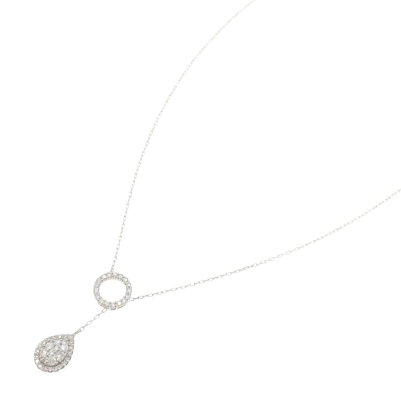 K18WG ダイヤモンド ネックレス 0.55CT