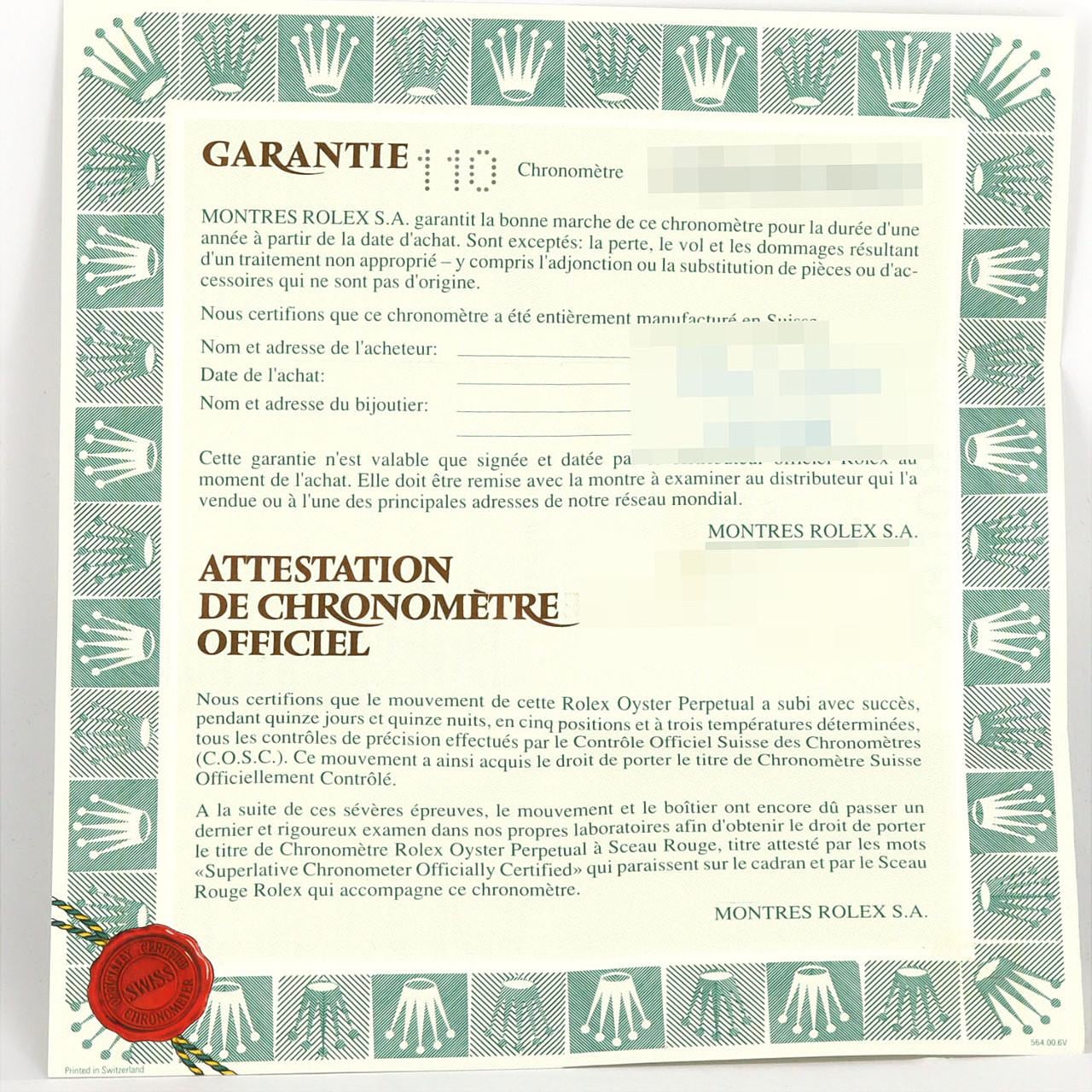 ロレックス オイスターパーペチュアルデイト 79190 SS 自動巻 P番