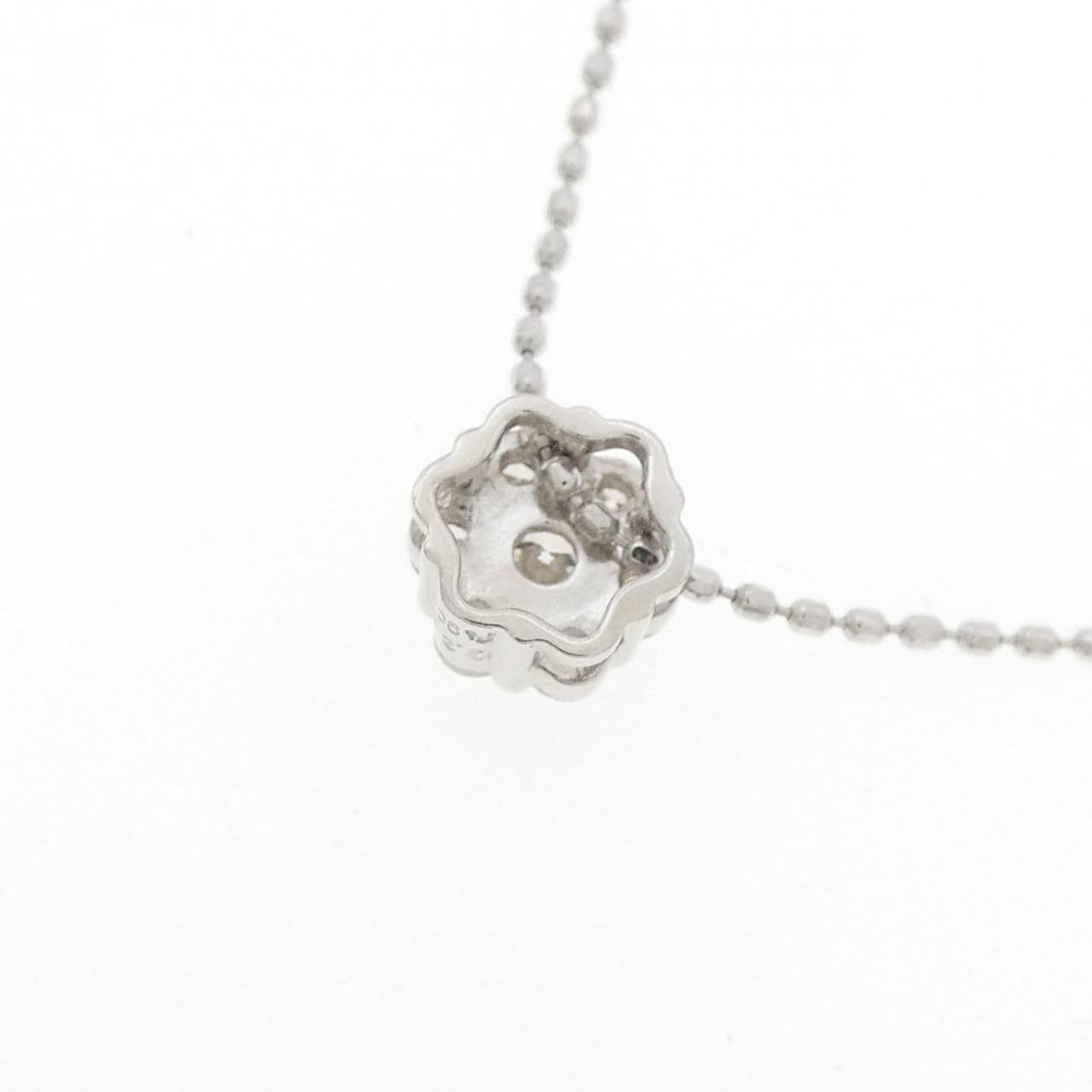 PT900/PT850 フラワー ダイヤモンド ネックレス 0.20CT