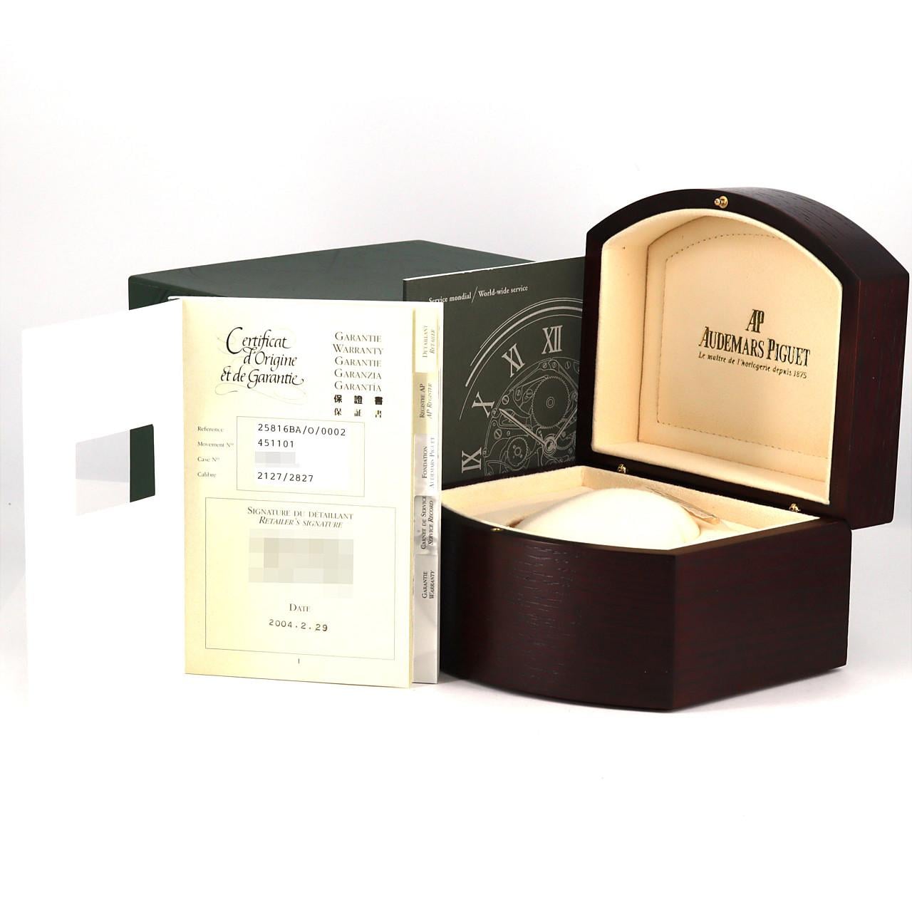 【ノーメンテナンス還元価格】オーデマ･ピゲ ミレネリー YG 25816BA/O/0002/01 YG 自動巻