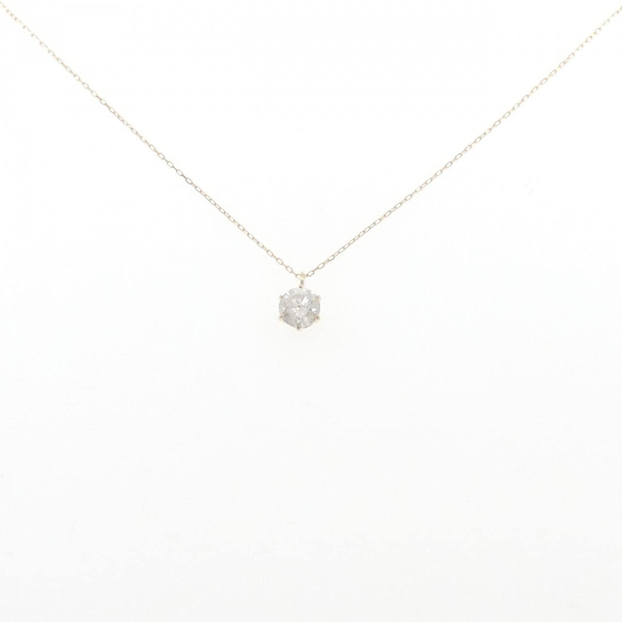 K18YG ソリティア ダイヤモンド ネックレス 0.5CT