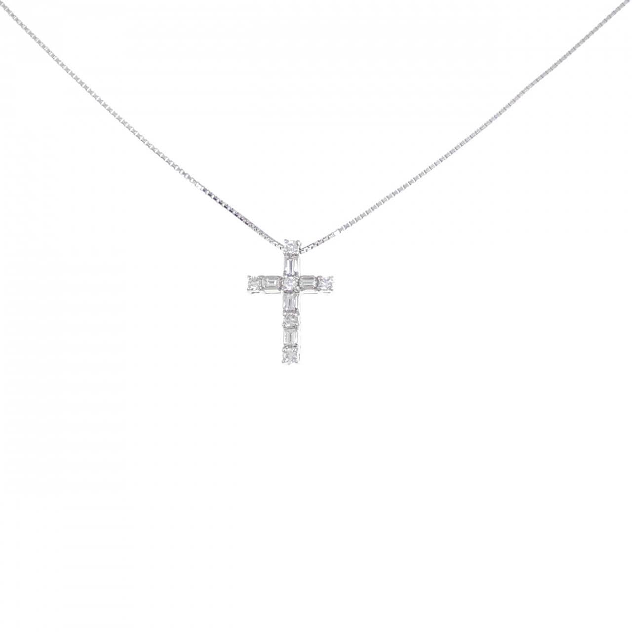 PT Cross Diamond Necklace 0.20CT