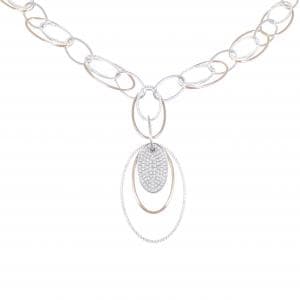 750WG/750PG ダイヤモンド ネックレス 3.00CT