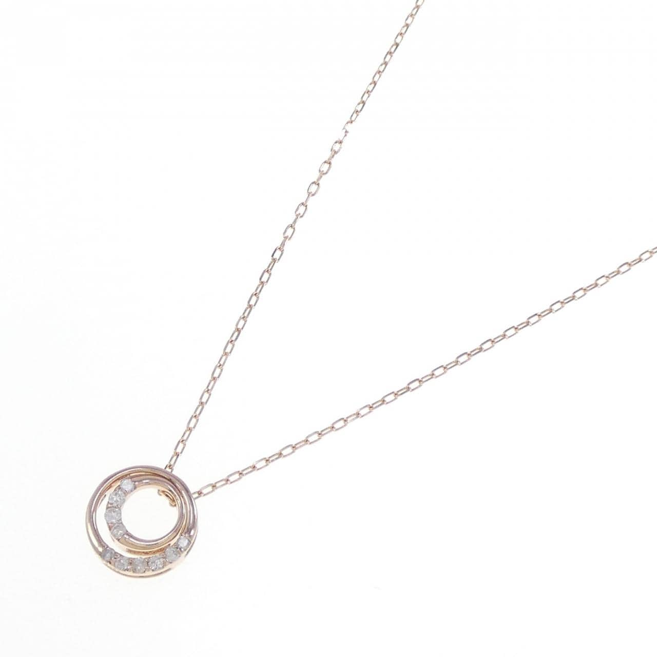 K10PG 2WAY ダイヤモンド ネックレス 0.056CT
