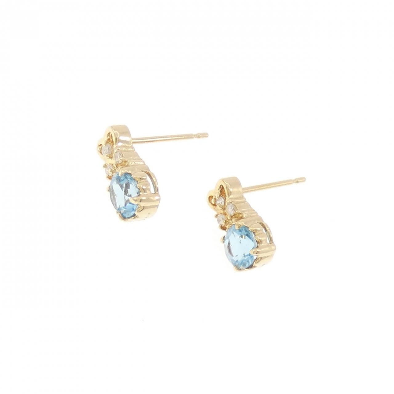 K18YG ブルートパーズ ピアス