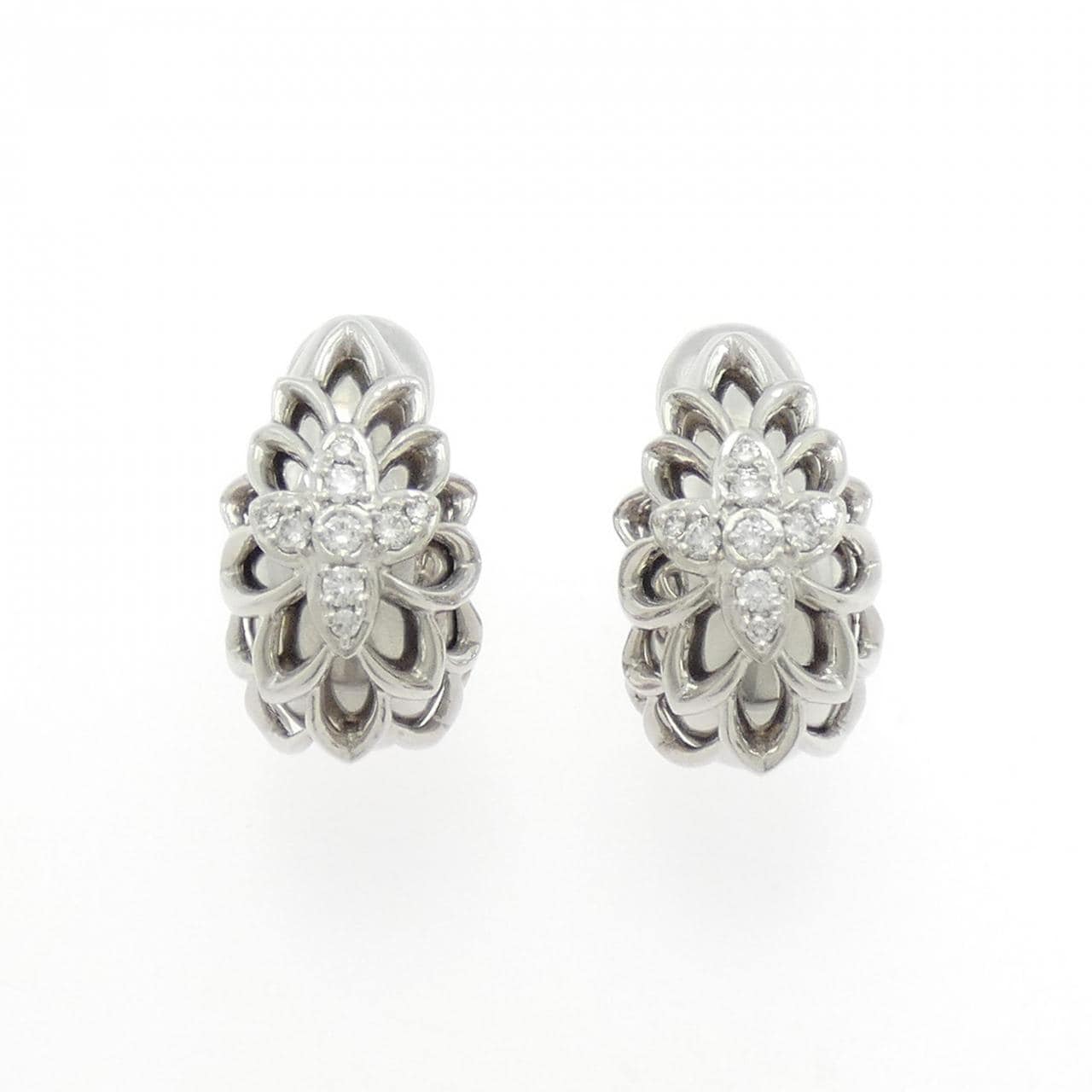 PT950 ダイヤモンド イヤリング 0.42CT