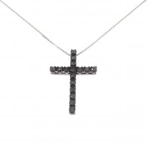 K10WG/K10BG Cross Diamond Necklace 0.20CT