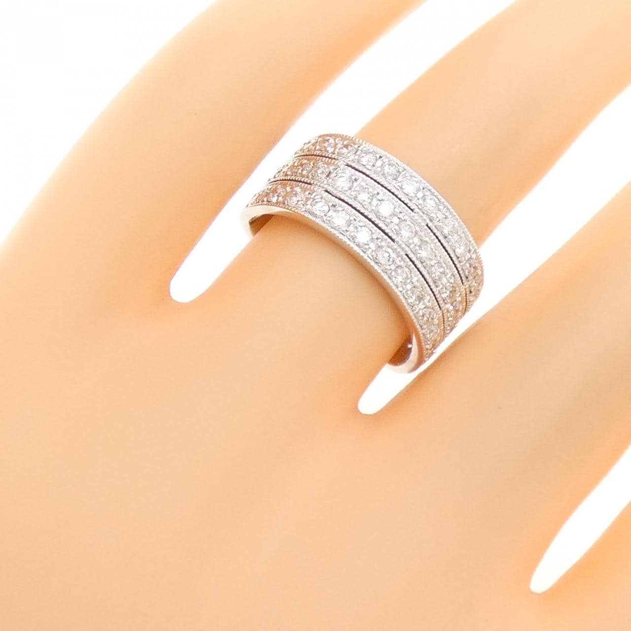 K18WG ダイヤモンド リング 0.83CT