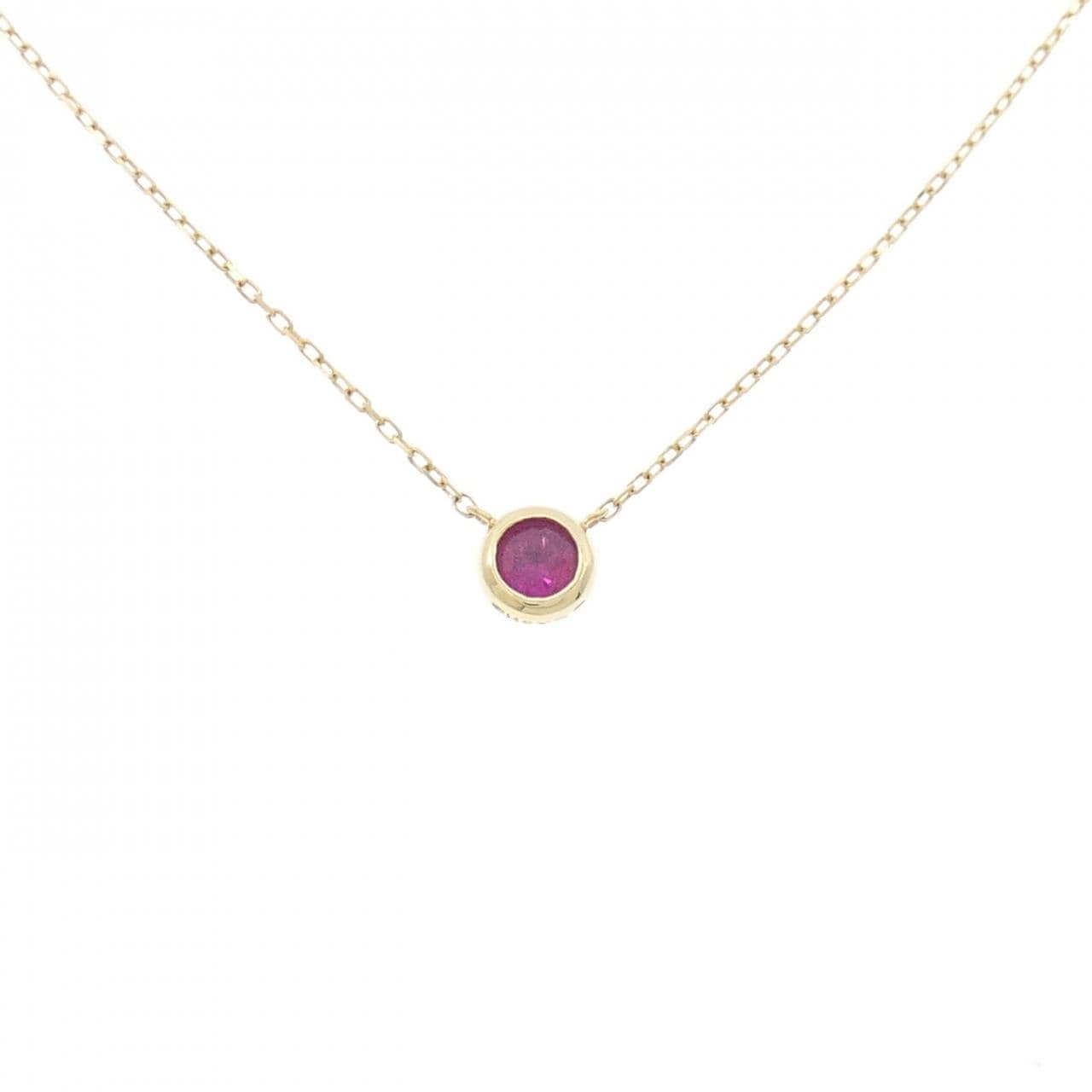 K18YG ルビー ネックレス