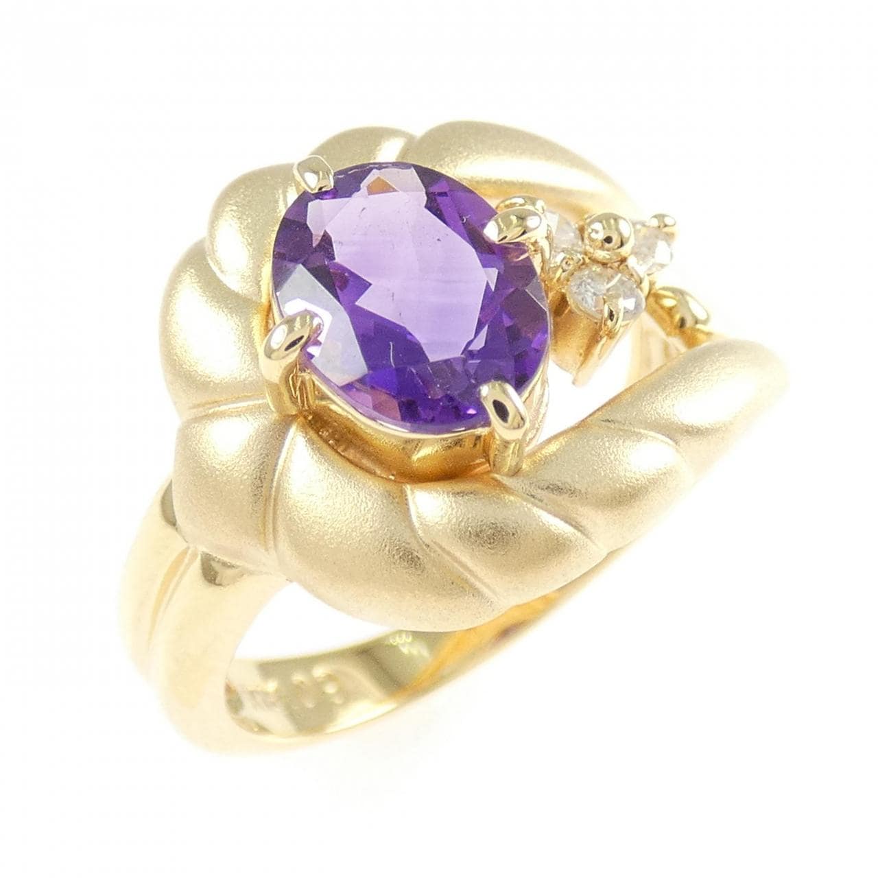 K18YG アメジスト リング 1.38CT