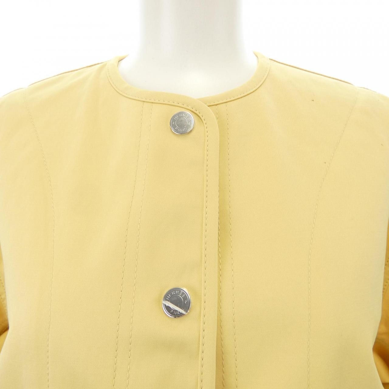エルメス HERMES JACKET WITH EQUESTRIAN DETAILS 5E0163DQ ノーカラージャケット