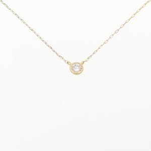 K18YG ソリティア ダイヤモンド ネックレス 0.10CT