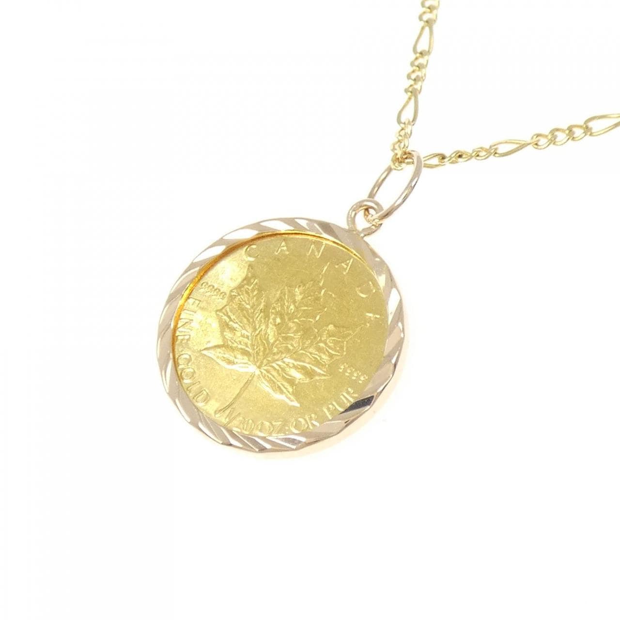 14KTPG(枠)/585YG コイン ネックレス