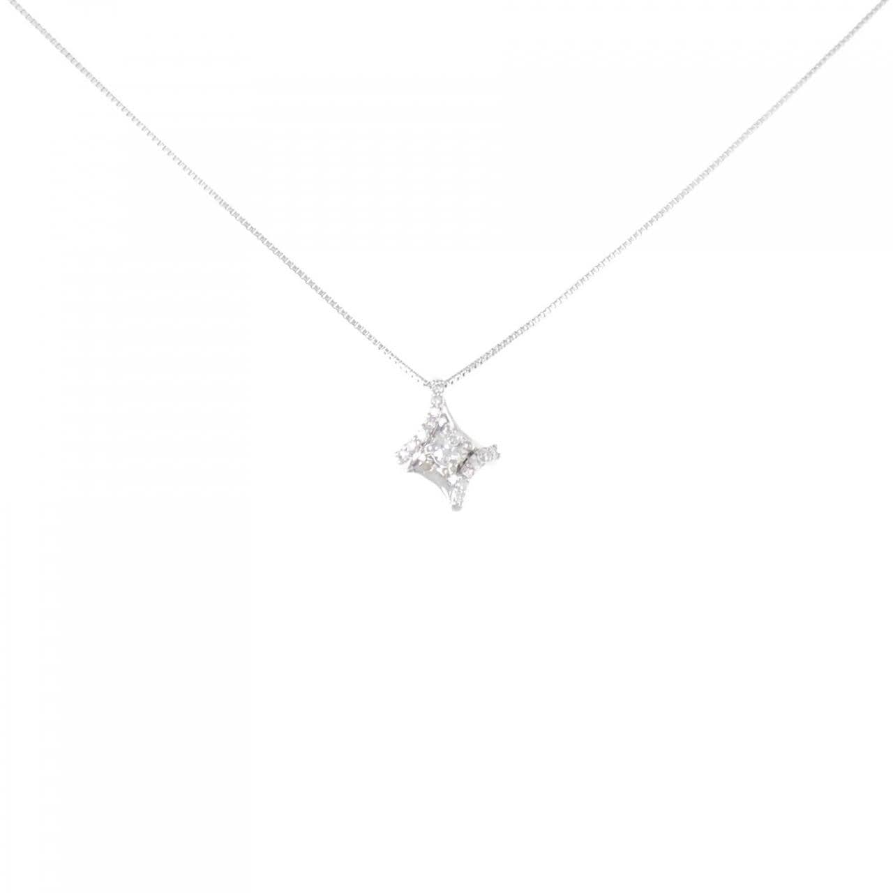 K18WG ダイヤモンド ネックレス 0.14CT