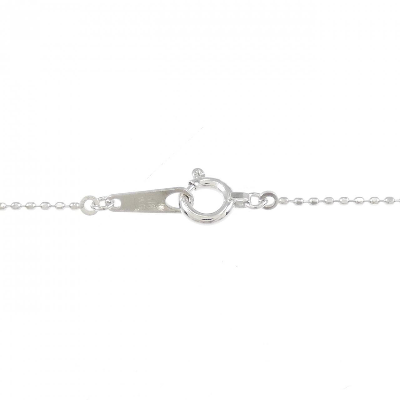 K18WG ハート ダイヤモンド ネックレス 0.15CT