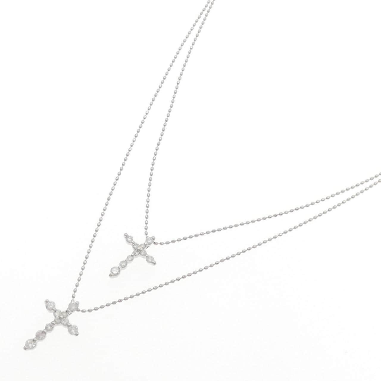 PT900/PT850 クロス ダイヤモンド ネックレス 0.50CT