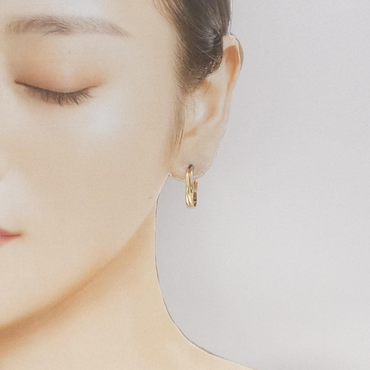 カルティエ 750スリーカラー ピアス 片耳