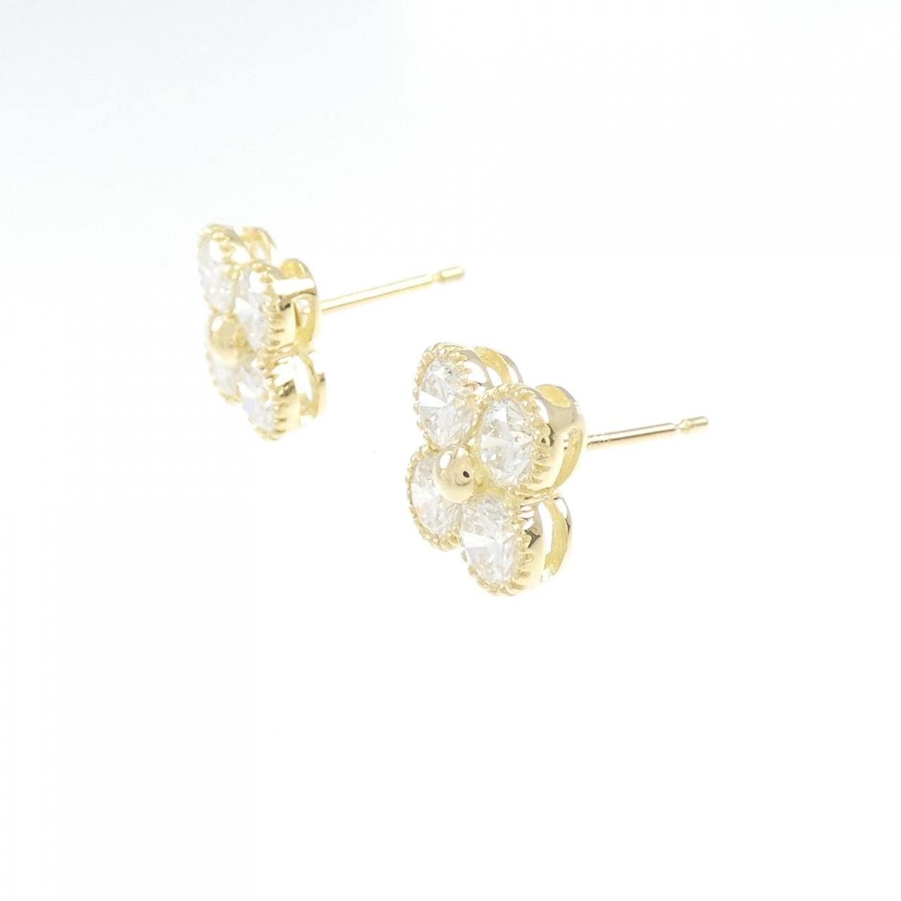 [BRAND NEW] K18YG Diamond earrings 2.085CT G SI1-2 Good