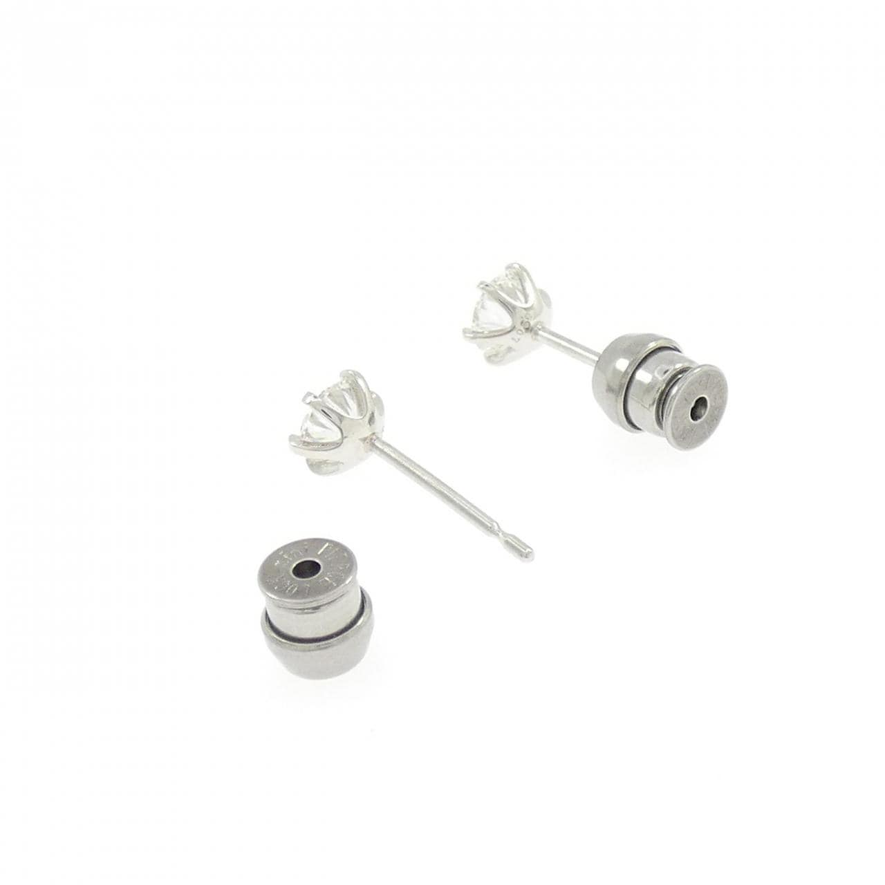 【リメイク】PT900/ST ダイヤモンド ピアス 0.307CT 0.315CT G-H SI1-2 EXT