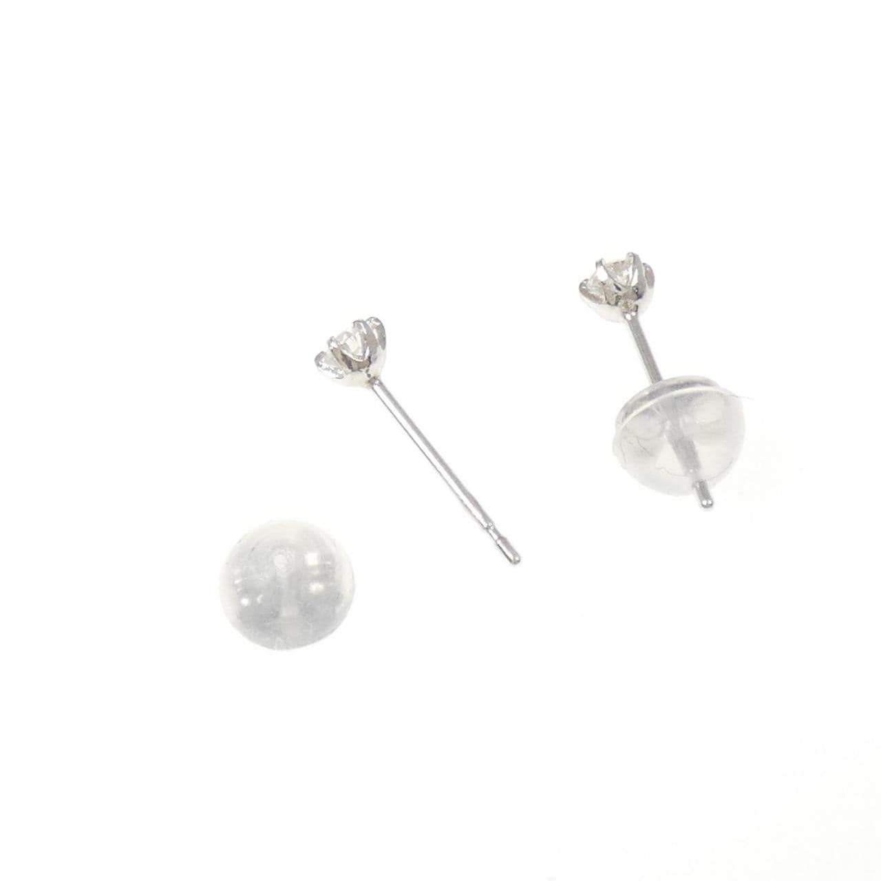 PT900 ソリティア ダイヤモンド ピアス 0.16CT