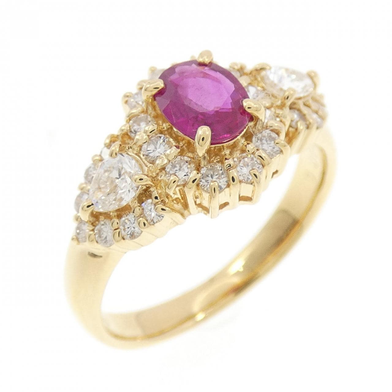 K18YG ルビー リング 0.47CT