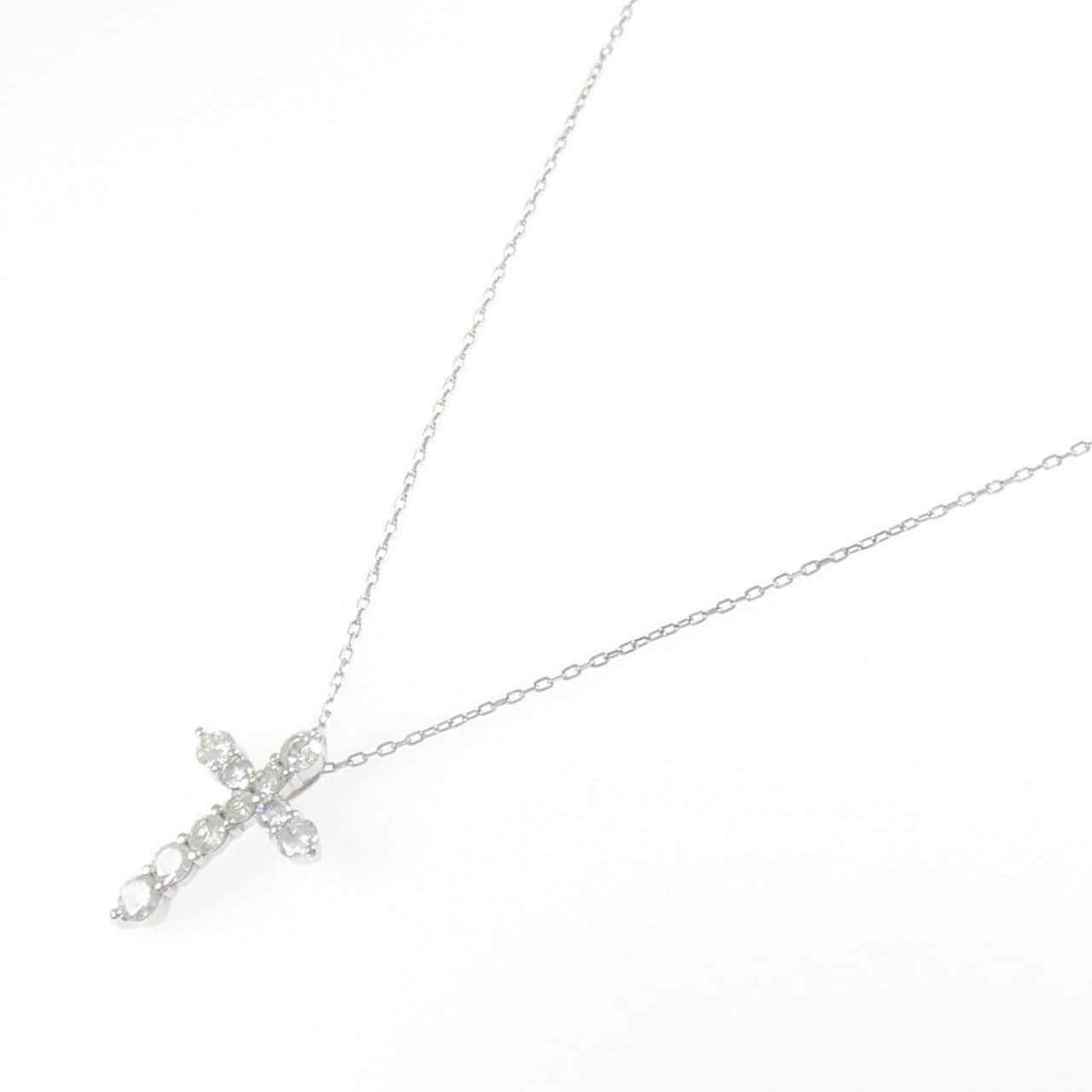 PT900/PT850 クロス ダイヤモンド ネックレス 1.01CT