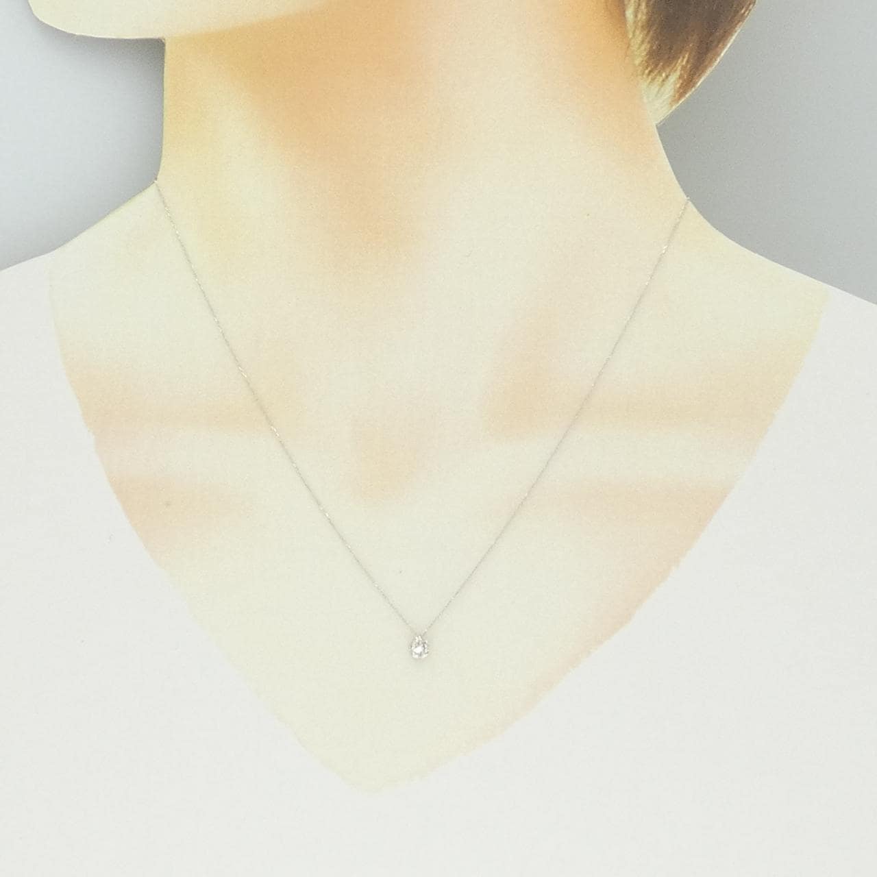 K10WG ダイヤモンド ネックレス 0.05CT