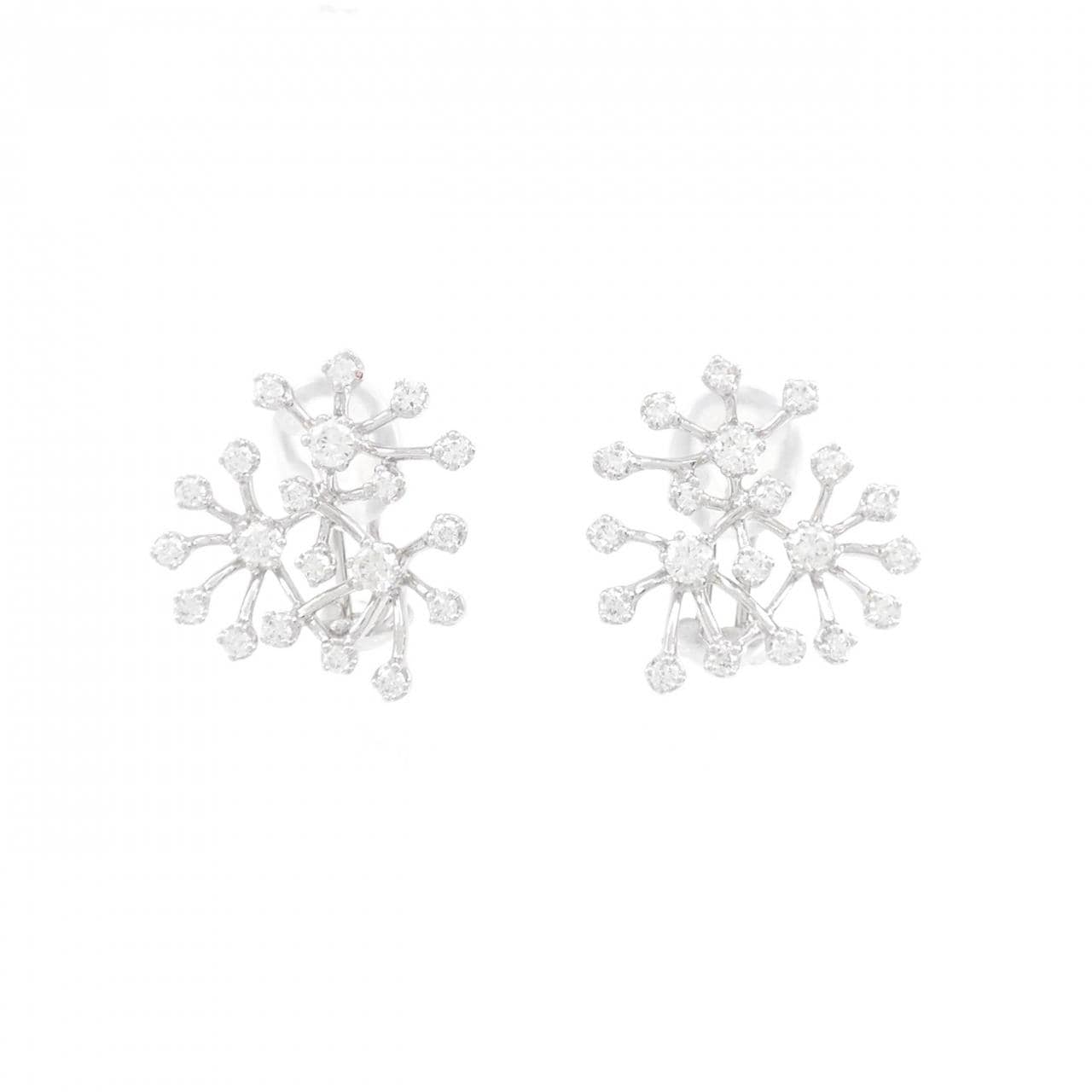 K18WG Diamond Earrings 1.08CT