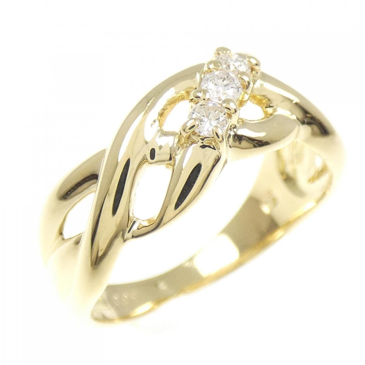 K18YG ダイヤモンド リング 0.09CT