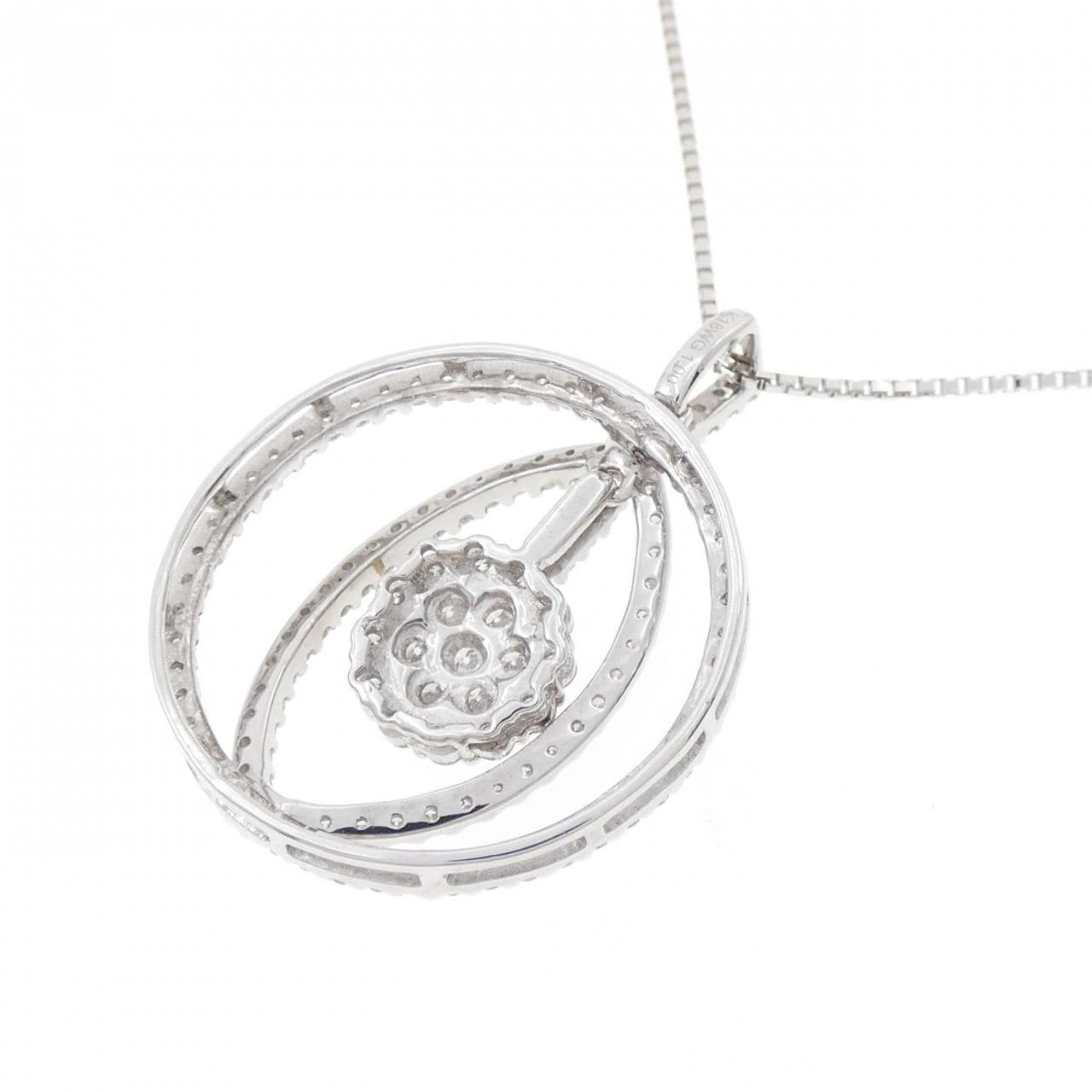 K18WG ダイヤモンド ネックレス 1.00CT