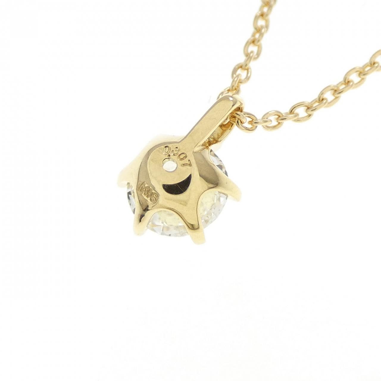 【リメイク】K18YG ダイヤモンド ネックレス 0.307CT H SI1 EXT H＆C