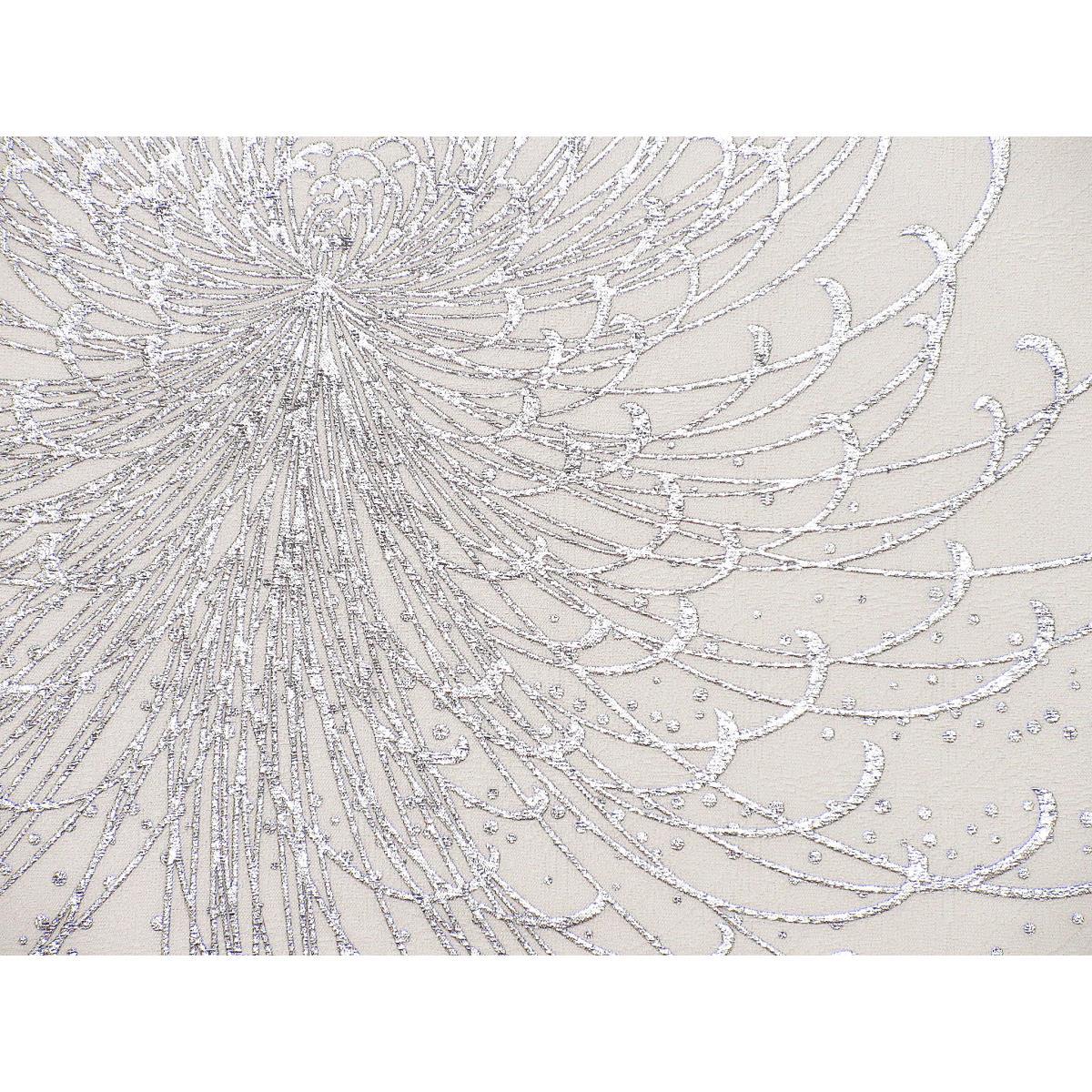 【新品】帯揚　丹後ちりめん　銀彩加工