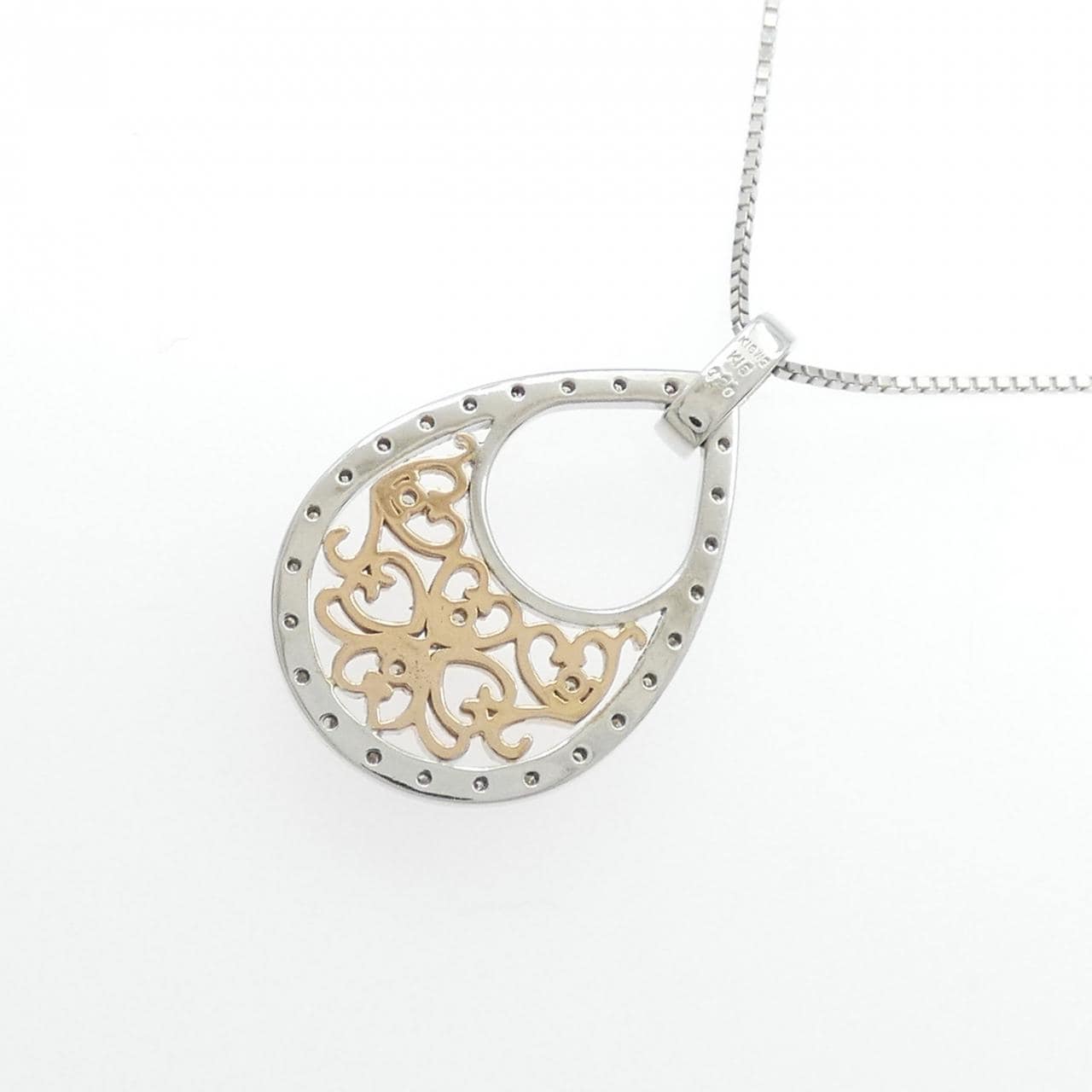 K18PG/K18WG ダイヤモンド ネックレス 0.20CT